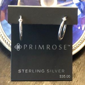 1/2 Inch Sterling Silver Hoops